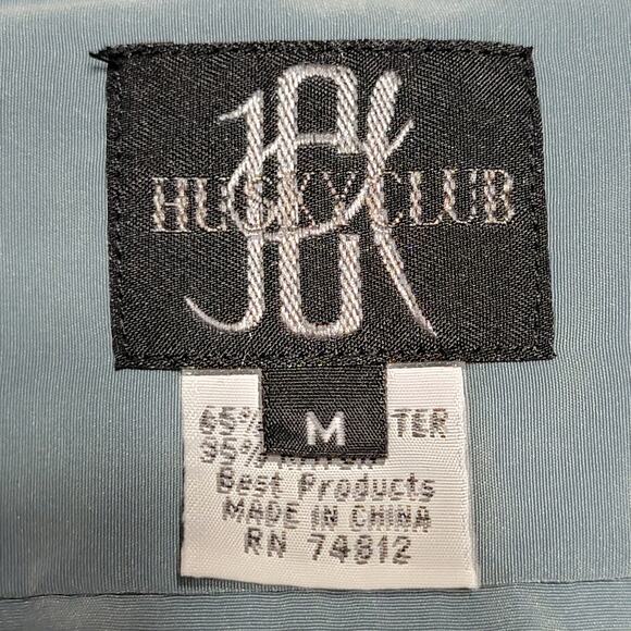 Husky Club LS Green Full Button Shirt w/Designs - Size Medium - Picture 4 of 5